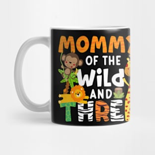 Mommy Of The Wild and Three Zoo Birthday Party Safari Theme Mug